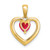 14k Ruby and Diamond Heart Pendant - PM-188BFDBE-6805