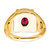 14k Ruby and Diamond Mens Ring