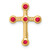 14k Ruby Cross Chain Slide