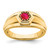 14k Ruby Mens Ring