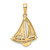 14k Sailboat Pendant - K3-50F66347-6067