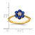 14k Sapphire and Diamond Floral Ring