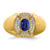 14k Sapphire and Diamond Mens Ring