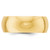 10k Yellow Gold 8mm Half Round Wedding Band Size 8.5