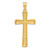 14K Satin and Diamond -Cut Cross Pendant