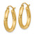 14k Satin and Diamond-cut 3mm Round Hoop Earrings - TC-7A7A0574-8986