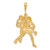 14K Satin and Diamond-cut Wrestlers Charm