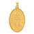 14k Satin and Polished Miraculous Medal Solid Oval Pendant - XR-BF06C7F0-1607