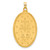 14k Satin and Polished Miraculous Medal Solid Oval Pendant - XR-C2B493DC-9180