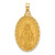 14k Satin and Polished Miraculous Medal Solid Oval Pendant - XR-E9218ACB-6411