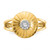 14k Satin Diamond Flower Ring