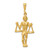 14k Satin Diamond-cut Libra Zodiac Charm - C4-C96565B7-9305