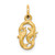 14k Satin Diamond-cut Pisces Zodiac Charm - C4-23A3C94B-9026