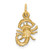 14k Satin Diamond-cut Scorpio Zodiac Charm - C4-DCC4541D-9527