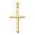 14K Satin Finish Accent Stick Cross Pendant