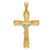 14k Satin Two-tone Crucifix Pendant