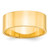 10k Yellow Gold 8mm Lightweight Flat Wedding Band Size 8.5