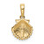 14k Scallop Shell Pendant - K2-52E4A648-7940