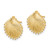 14K Scallop Shell Post Earrings - TE-07955294-9887
