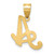14K Script Letter A Initial Pendant