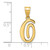 14K Script Letter O Initial Pendant