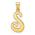 14K Script Letter S Initial Pendant