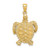 14K Sea Turtle with Spiny Shell Charm
