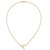 14K Sideways Diamond Initial A Necklace