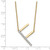 14K Sideways Diamond Initial F Necklace