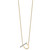 14K Sideways Diamond Initial P Necklace