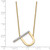 14K Sideways Diamond Initial P Necklace