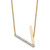 14K Sideways Diamond Initial V Necklace