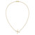 14K Sideways Diamond Initial X Necklace