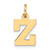 14k Small Block Initial Z Charm