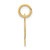 14k Small Block Letter P Initial Charm