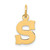 14k Small Block Letter S Initial Charm