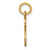 14k Small Brushed Diamond-cut Number 2 Charm