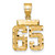 14k Small Brushed Diamond-cut Number 65 Charm