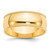 10k Yellow Gold 8mm Milgrain Half Round Wedding Band Size 5.5