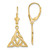 14K Small Celtic Trinity Knot Leverback Earrings