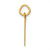 14k Small Elongated Number 17 Charm