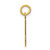 14k Small Elongated Number 24 Charm