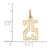 14k Small Elongated Number 25 Charm