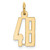 14k Small Elongated Number 48 Charm