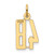 14k Small Elongated Number 48 Charm