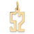 14k Small Elongated Number 52 Charm