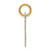 14k Small Elongated Number 6 Charm