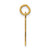 14k Small Elongated Number 62 Charm