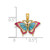 14K Small Enameled Blue and Red Butterfly Charm