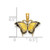 14K Small Enameled Yellow Butterfly Charm